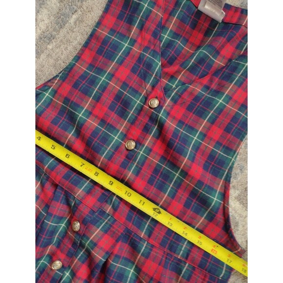 VTG Pinafore LAURA GAYLE DRESS Christmas Womens M Cottagecore Sleeveless - Picture 7 of 11